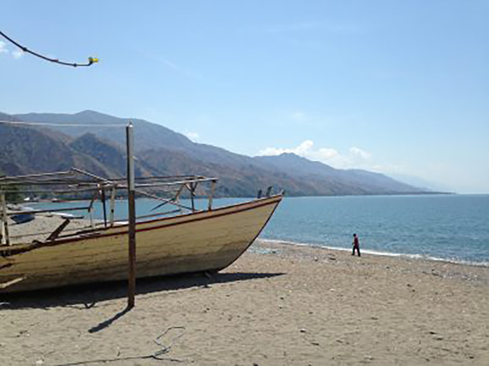Beautiful mountains line Lake Nyasa