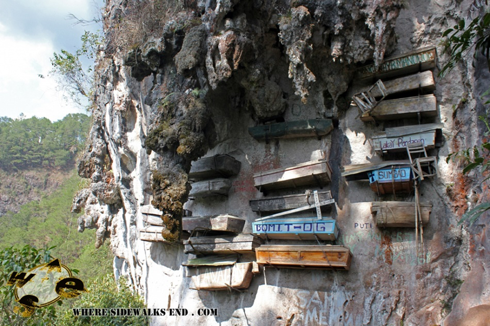 Hanging Coffins – one of several locations they can be seen around Sagada Philippines