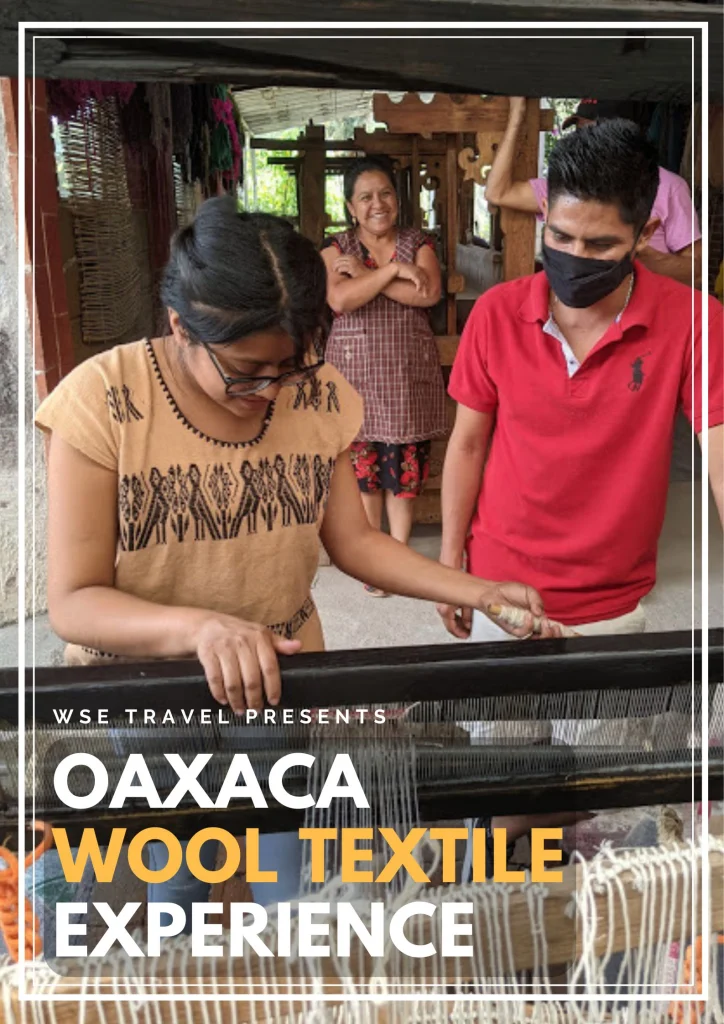 learn traditional wool textile weaving in Teotitlan Oaxaca