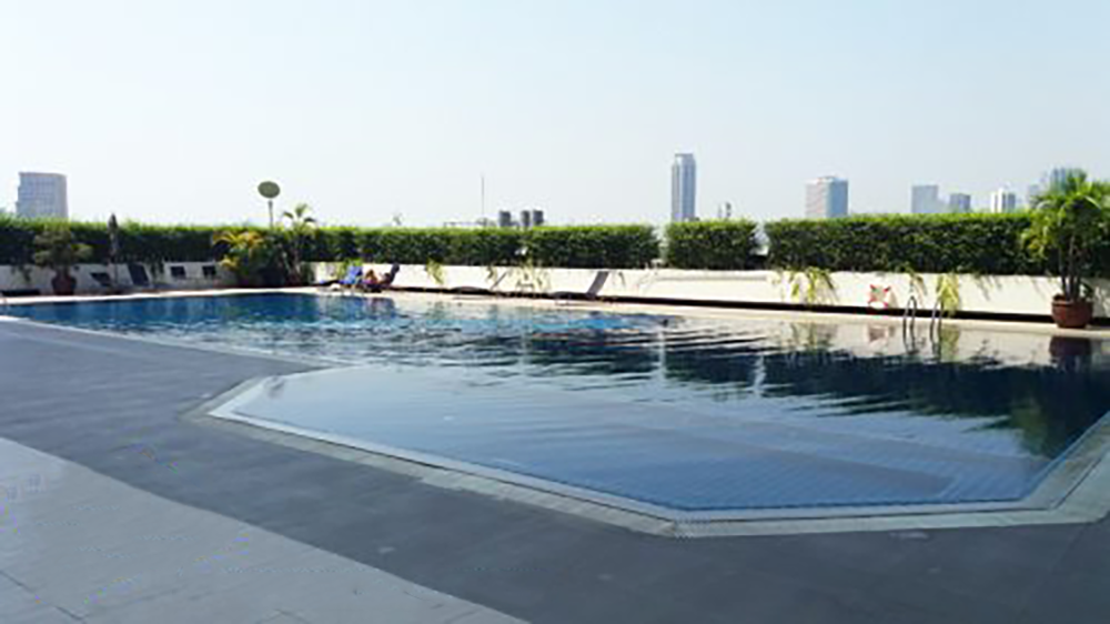 Outdoor 25 metre swimming pool – great for doing laps! at Somerset Lake Point Hotel in Bangkok for Digital Nomads