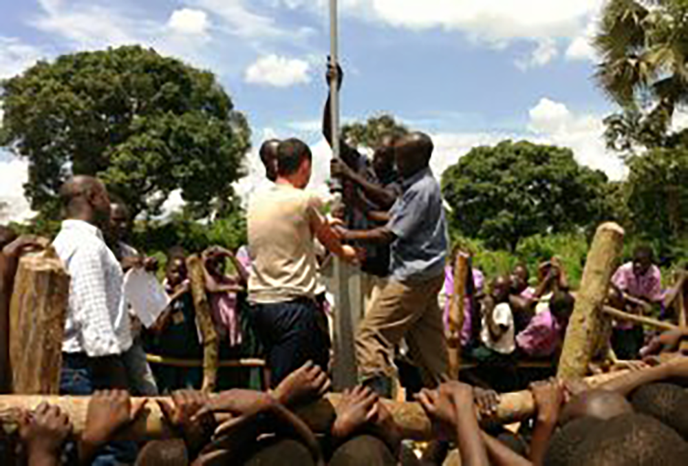 The Inspired Escapes water safari engages in a local clean water project, shadowing local residents as they build clean water wells in their community, Photo courtesy of Inspired Escapes