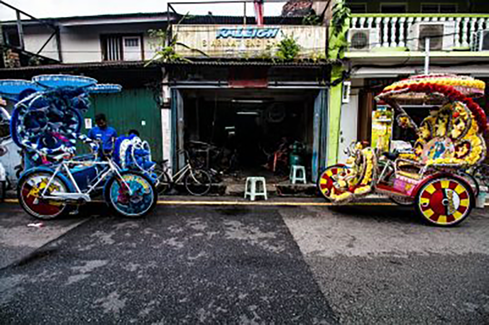 Tricycles in the old square in Malacca City Malaysia