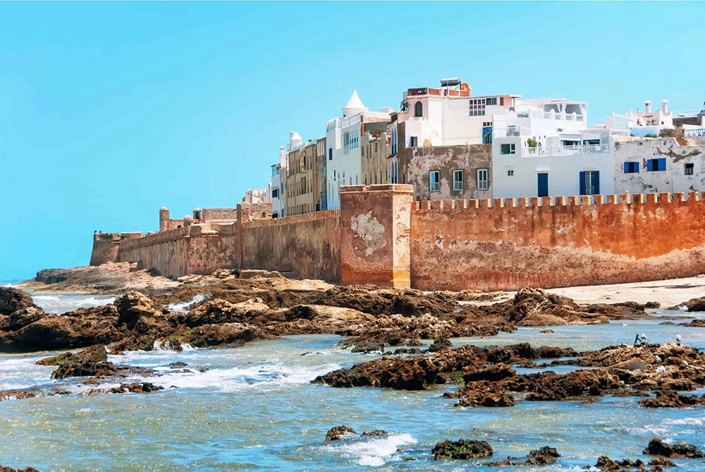 sea wall in Essaouira - Morocco small group tour